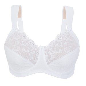 Glamorise 42D SOFT SHOULDERS Full-Figure Bra EX-WIDE-STRAPS Wireless White NEW